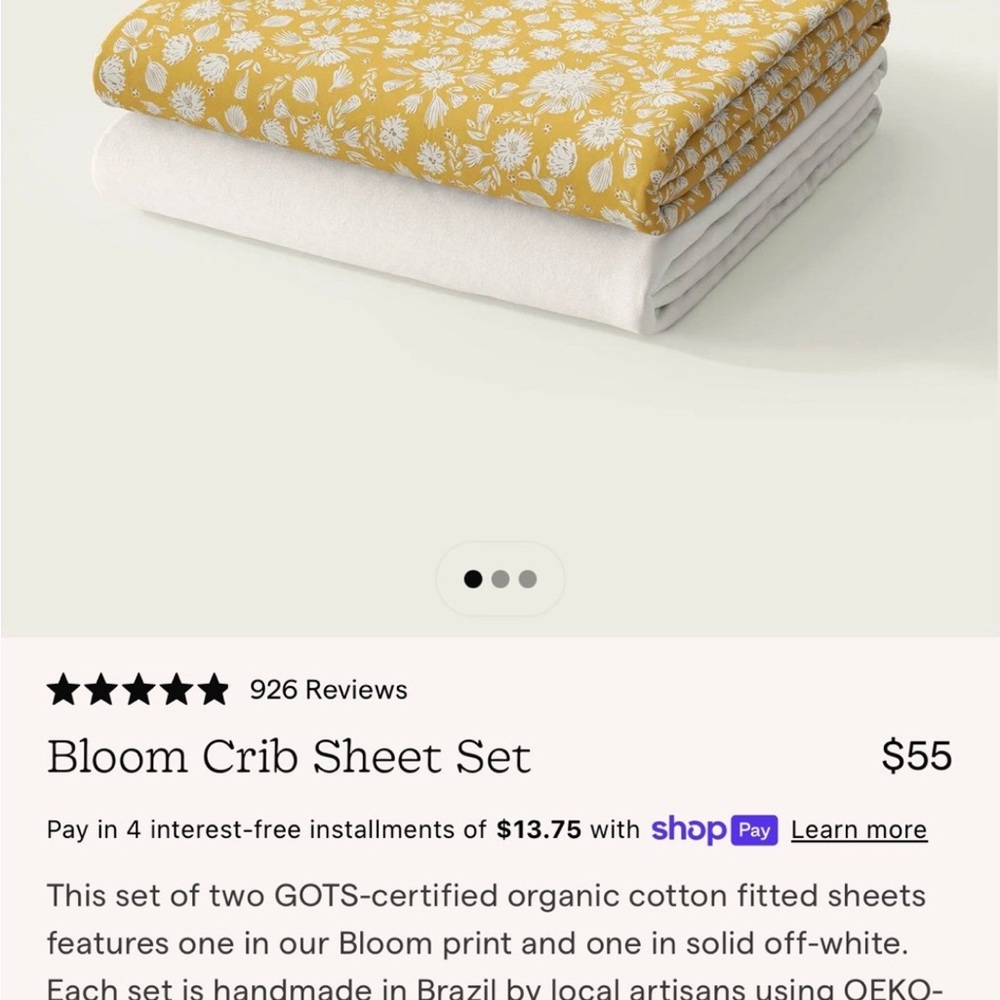 Nestig mini crib mattress and sheet set - Picture 3 of 3